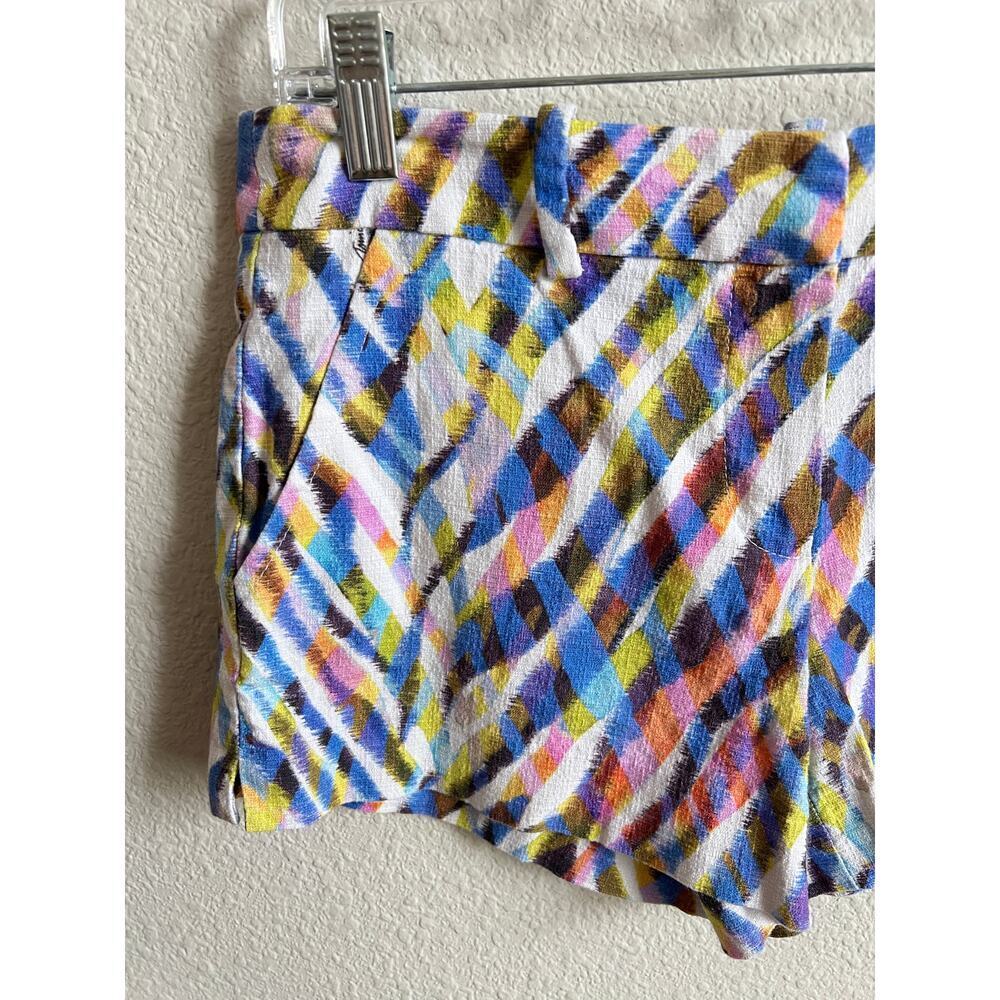 Trina Turk Colorful Zebra Print Shorts Women's 4 Rainbow Summer Bold Statement - Picture 4 of 10